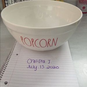 Popcorn bowl for amber correnti only